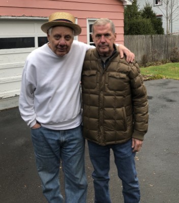 Danny D'Imperio and his H.S. classmate Phil Tennant, after a long discussion about Cortland's music history.